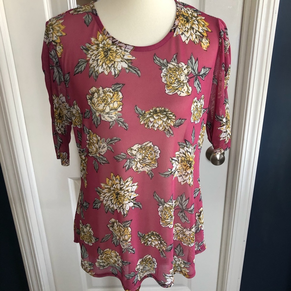 Sheer Tropical Top